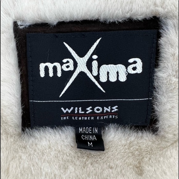 Maxima Wilsons The Leather Experts Suede Leather Fur Lined Full Zip Jacket - Picture 11 of 13